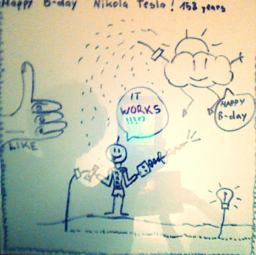 Thursday, 10th of July at 9pm: Happy 158th Birthday, Nikola Tesla! \o/ :)